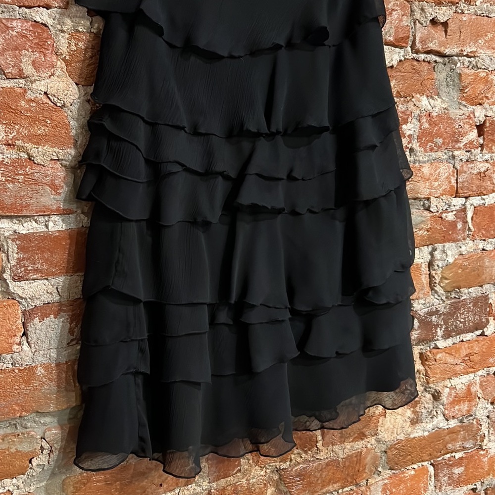 Black ruffled skirt
